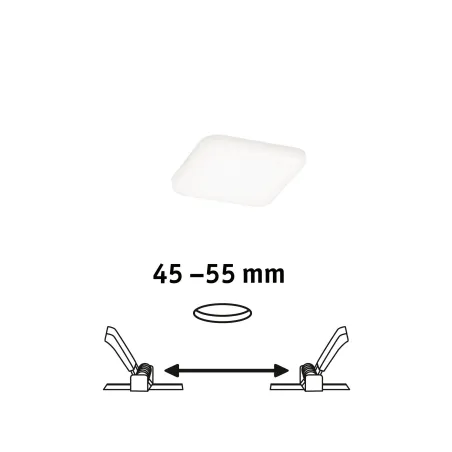 Pann ENC Veluna VariFit IP44 4,5W 4000K 75x75mm synthétique - Pas cher