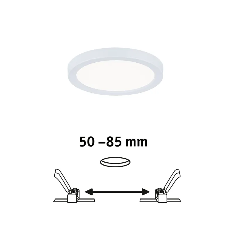 Panneau ENC AREO VariFit IP44 6,5W 4000K 118mm Blanc syn - Pas cher