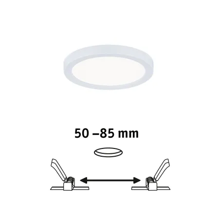 Panneau ENC AREO VariFit IP44 6,5W 4000K 118mm Blanc syn - Pas cher