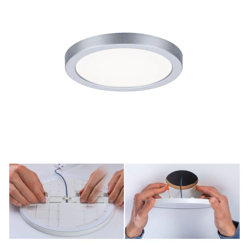 Panneau ENC AREO VariFit IP44 6,5W 4000K 118mm Chrome mat syn - Pas...