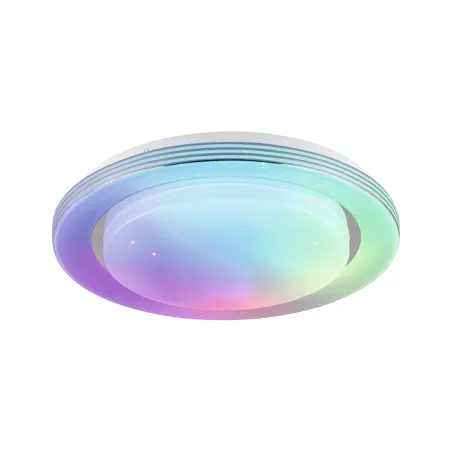Applique/plafonnier Rainbow Dynamic RGB Tunable White 350mm Blanc/Chrome 230V Synthétique/Métal