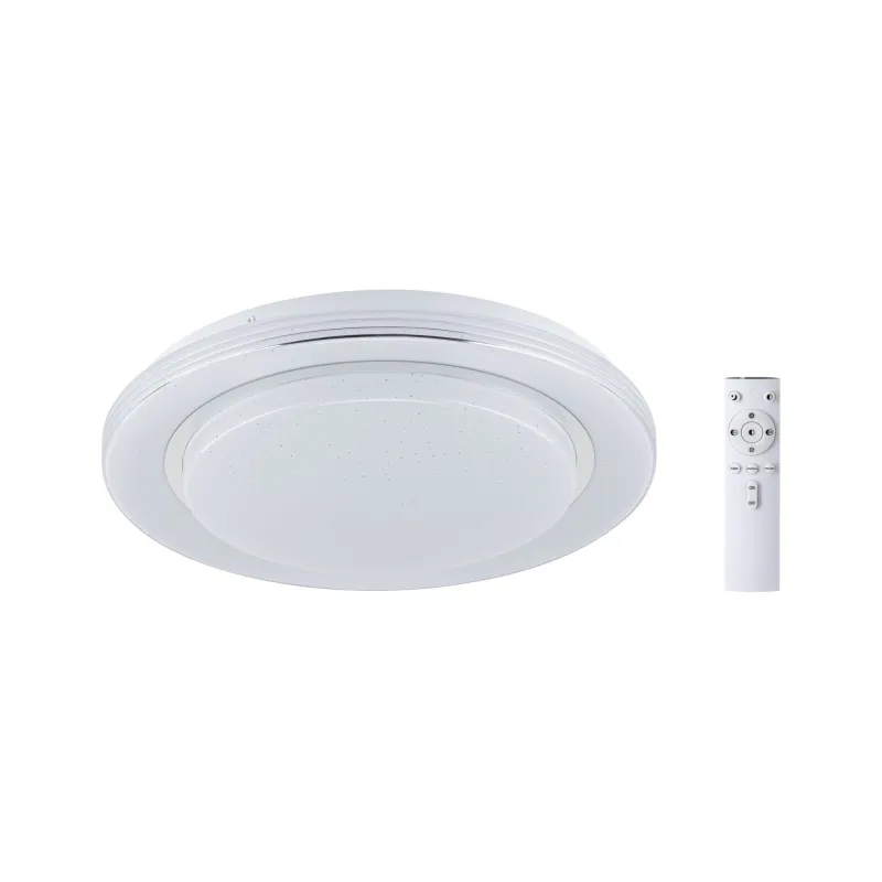 Applique/plafonnier Rainbow Dynamic RGB Tunable White 350mm Blanc/Chrome 230V Synthétique/Métal