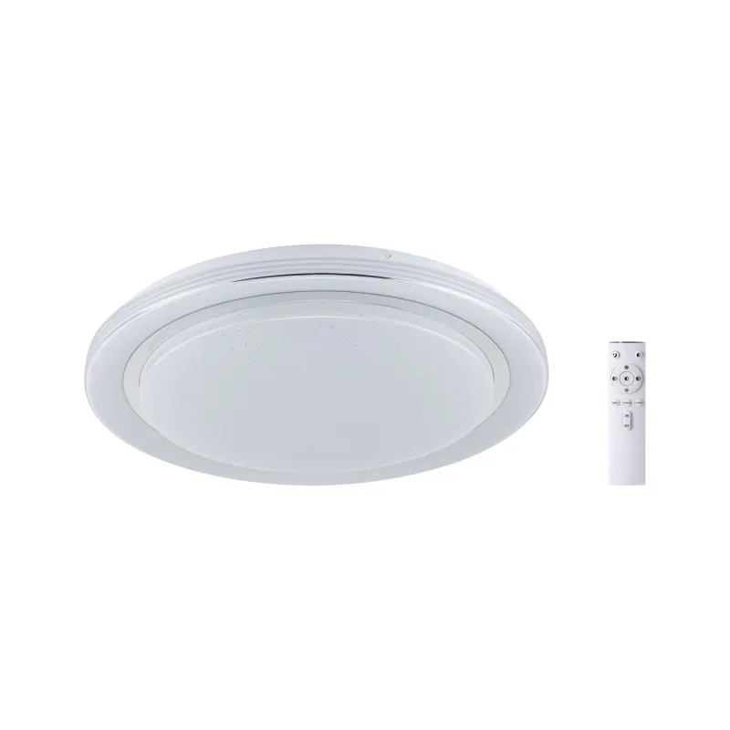 Applique/plafonnier Rainbow Dynamic RGB Tunable White 450mm Blanc/Chrome 230V Synthétique/Métal