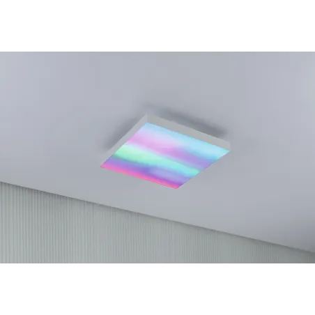 Panneau Velora Rainbow 295x295mm 13,2W dynamic RGWB blanc 230V Métal