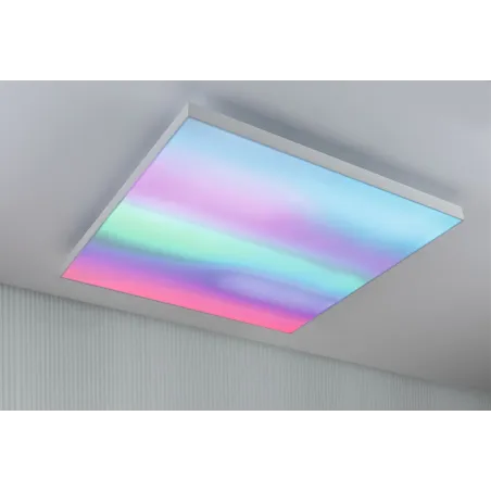 Panneau Velora Rainbow 595x595mm 31W dynamic RGWB blanc 230V Métal