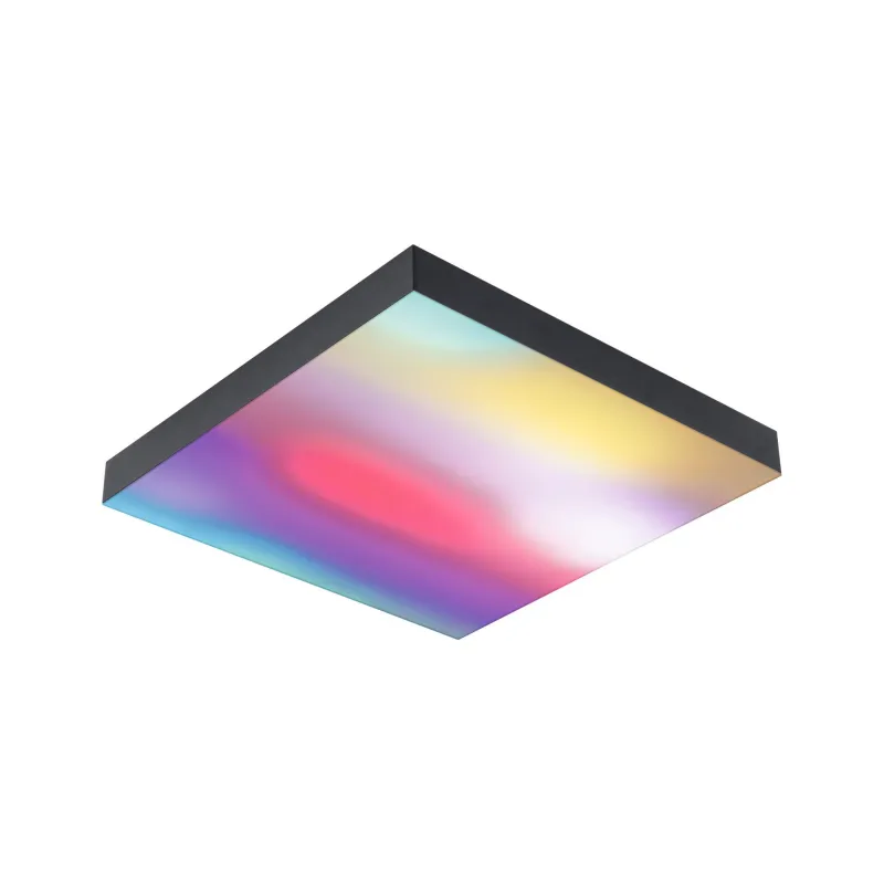 Panneau Velora Rainbow 295x295mm 13,2W dynamic RGBW noir 230V Métal