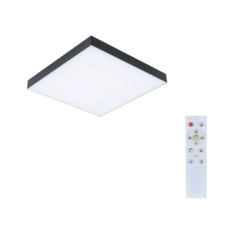Panneau Velora Rainbow 295x295mm 13,2W dynamic RGBW noir 230V Métal