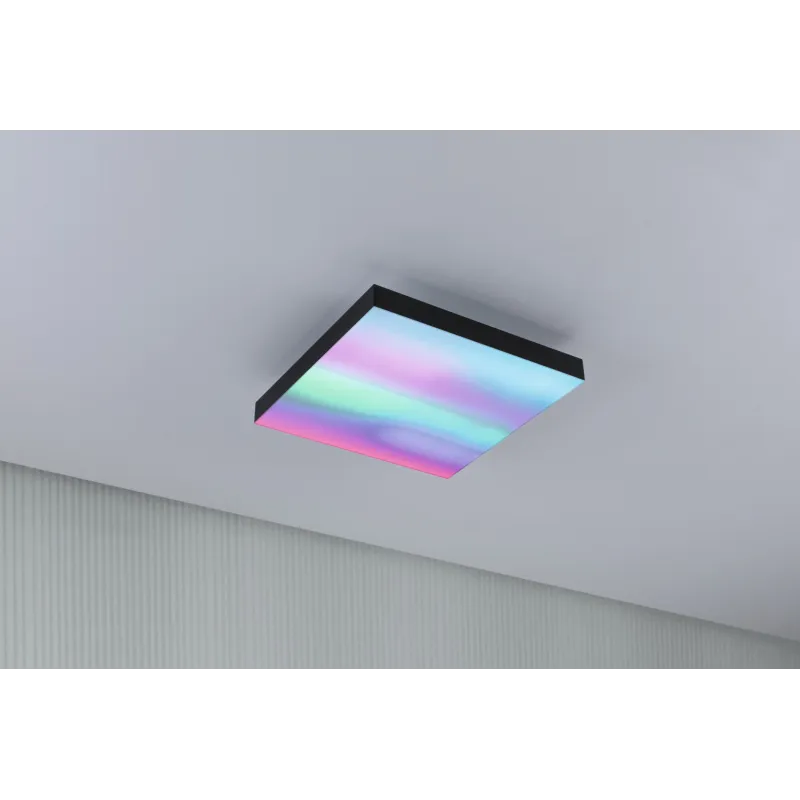 Panneau Velora Rainbow 295x295mm 13,2W dynamic RGBW noir 230V Métal