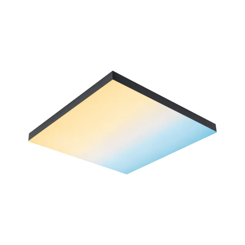 Panneau Velora Rainbow 450x450mm 19W dynamic RGBW noir 230V Métal