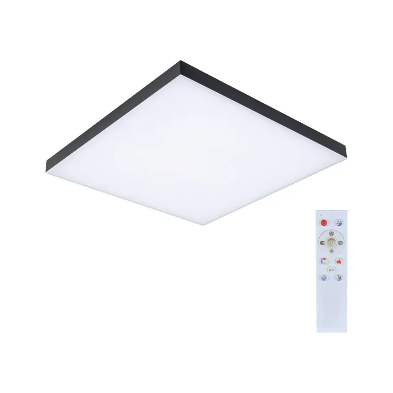 Panneau Velora Rainbow 450x450mm 19W dynamic RGBW noir 230V Métal