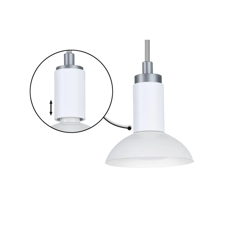 Suspension Runa max 1x_W GU10 Blanc/Gris 230V Métal