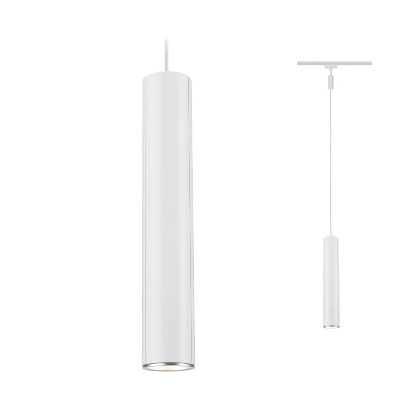 Suspension URail Catalejo max10W GU10 Blanc /Chrome dépoli 230V Métal