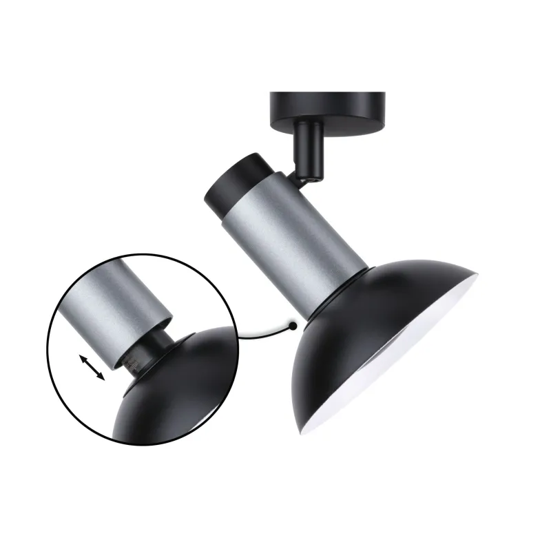 Plafonnier Runa max 1x_W GU10 Noir/Anthracite 230V métal