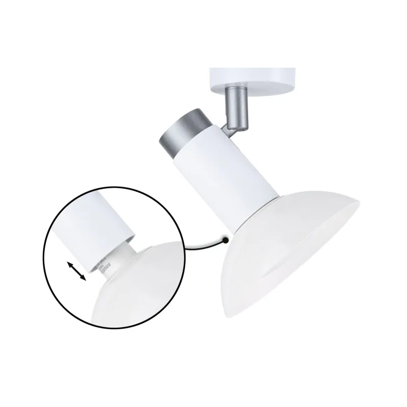 Plafonnier Runa max 1x_W GU10 Blanc/Gris 230V Métal