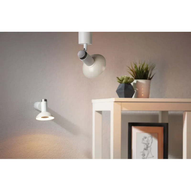 Plafonnier Runa max 1x_W GU10 Blanc/Gris 230V Métal