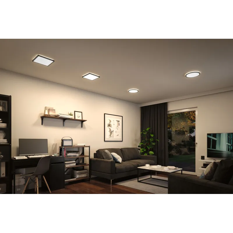 Panneau Atria Shine 16W 4000K 293x293mm 230V Noir plastique
