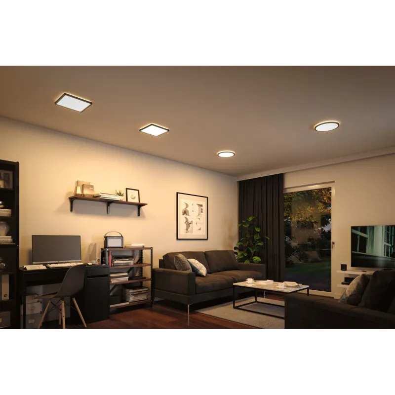 Panneau Atria Shine 16W 3000K 293x293mm 230V Noir plastique
