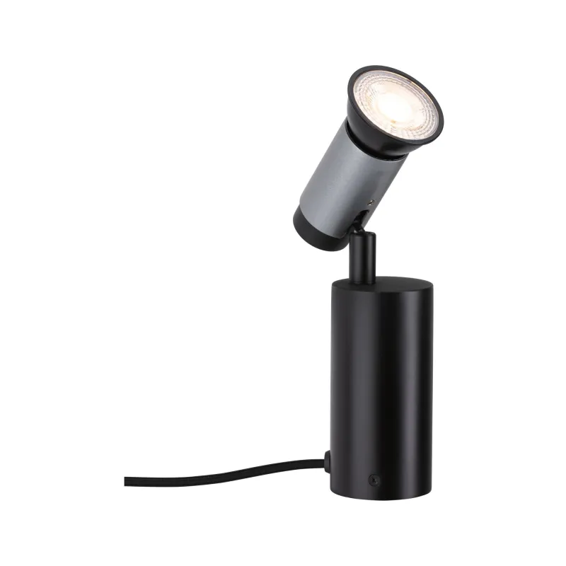 Lampe à poser/applique Runa max 1x_W GU10 Noir/Anthracite 230V métal
