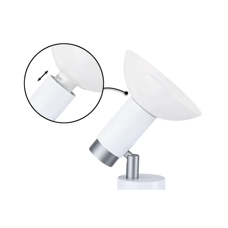 Lampe à poser/applique Runa max 1x_W GU10 Blanc/Gris 230V Métal