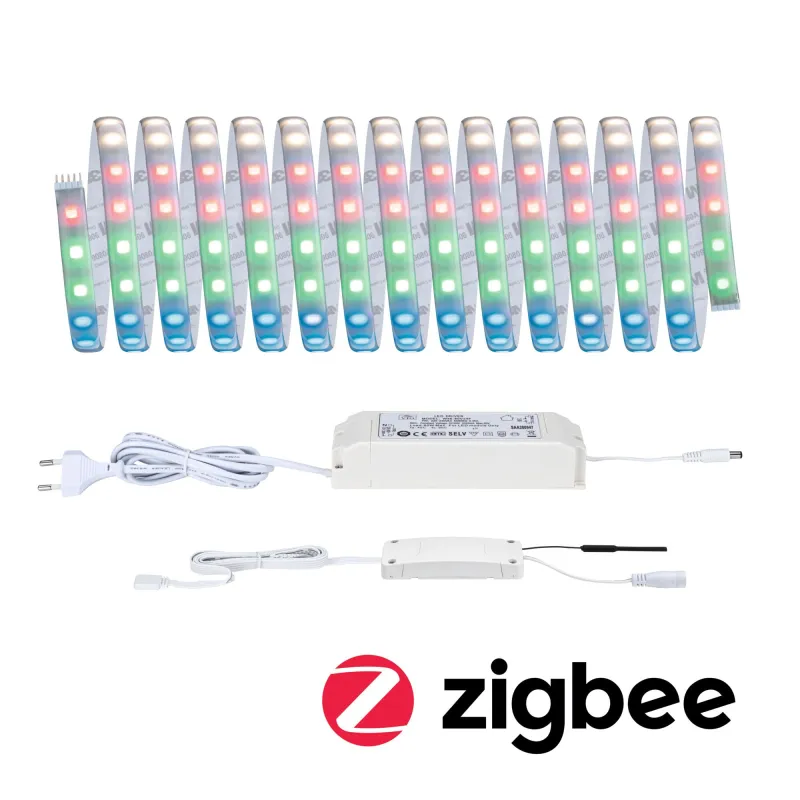 Kit de base MaxLED 500 5m Zigbee RGBW Protect Cover IP44 18W 24V 36VA Argent