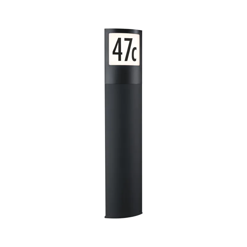 Borne lumineuse ext 230V Padea 3000K Détecteur de mvt IP44 10W anthracite