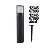 Borne lumineuse ext 230V Padea 3000K Détecteur de mvt IP44 10W anthracite