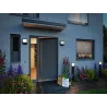 Borne lumineuse ext 230V Padea 3000K Détecteur de mvt IP44 10W anthracite