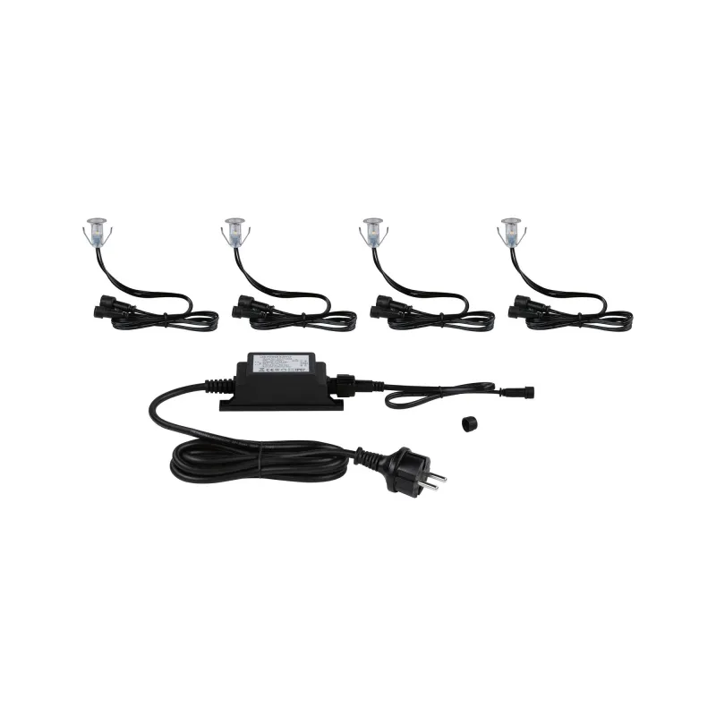 Kit encastré de sol Link+Light Ext 4x0,5W IP67 3000K 12V