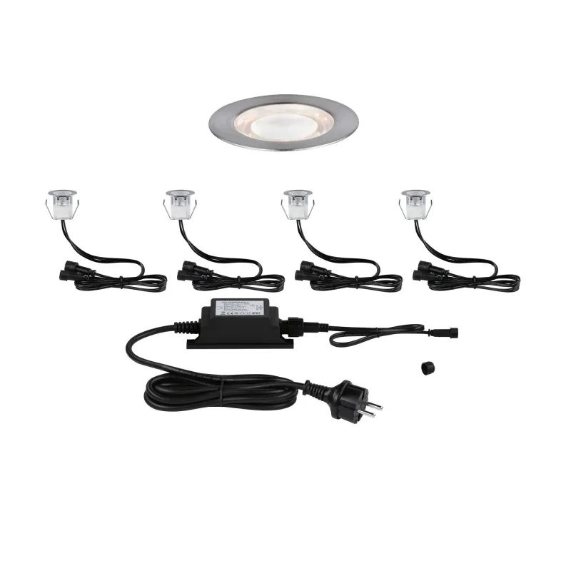 Kit Encastré de sol ext Link+Light 4x0,8W IP67 3000K 12V