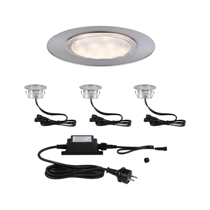 Kit Encastré de sol ext Link+Light 3x1,8W IP67 3000K 12V