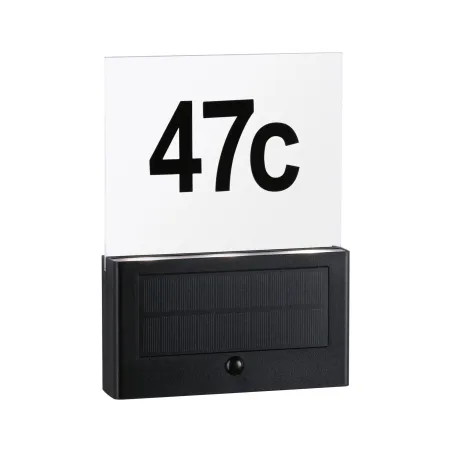 Numéro de maison extérieur solaire Neda IP44 3000K PIR Anthracite