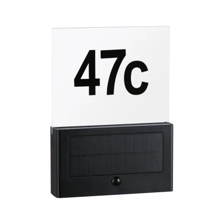 Numéro de maison extérieur solaire Neda IP44 3000K PIR Anthracite