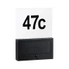 Numéro de maison extérieur solaire Neda IP44 3000K PIR Anthracite