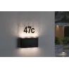 Numéro de maison extérieur solaire Neda IP44 3000K PIR Anthracite