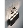 Numéro de maison extérieur solaire Neda IP44 3000K PIR Anthracite