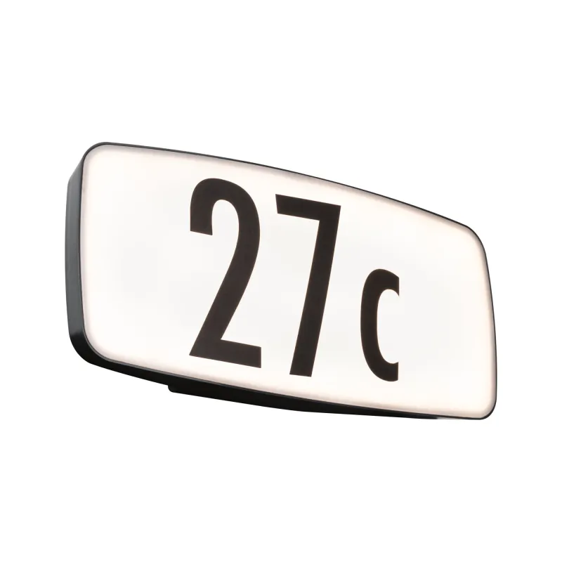 Applique extérieure 230V Sheera Numéro de maison IP44 3000K 8W PIR