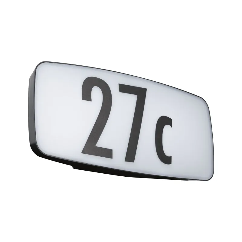 Applique extérieure 230V Sheera Numéro de maison IP44 3000K 8W PIR