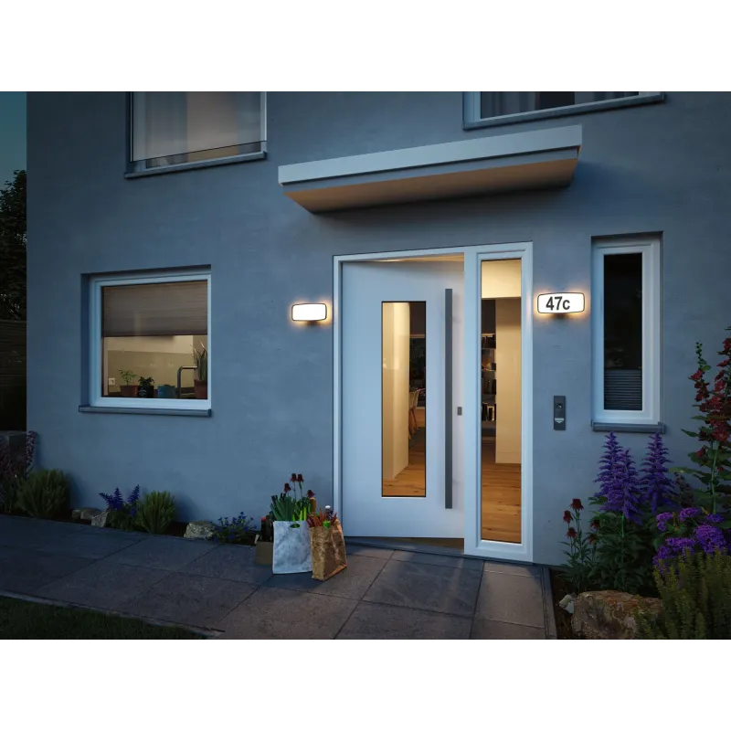 Applique extérieure 230V Sheera Numéro de maison IP44 3000K 8W PIR