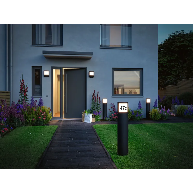 Applique extérieure 230V Padea 3000K IP44 10W Sensor anthracite