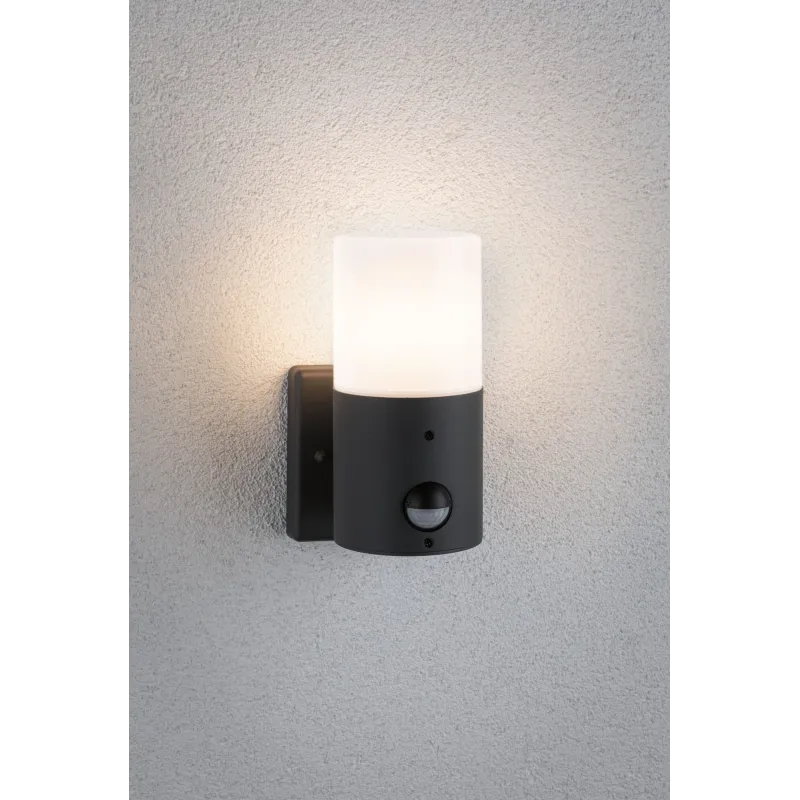 Applique 230V extérieure Tubs PIR IP44 E27 Métal Gris