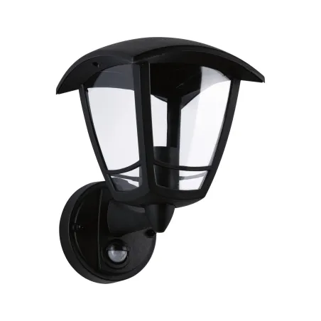 Applique extérieure 230V Classic Curved PIR IP44 E27 Verre transparent/Noir (sans ampoule)