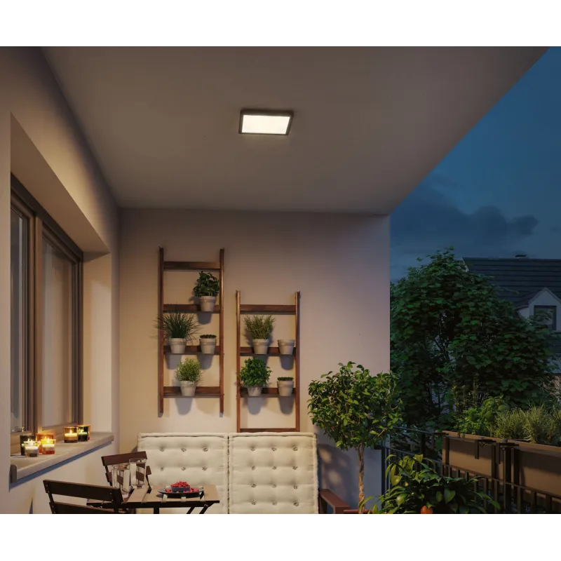 Panneau lamina 230V extérieur carré noir IP44 15W 3000K