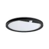Panneau lamina 230V extérieur rond PIR noir IP44 15W 3000K