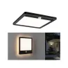 Panneau lamina 230V extérieur carré PIR noir IP44 15W 3000K