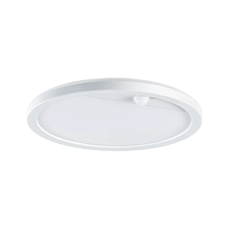 Panneau lamina 230V ext rond PIR blanc IP44 15W 3000K