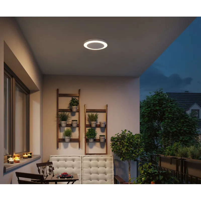 Sensor Circula plafond extérieur 230V IP44 3000K 10W PIR beige