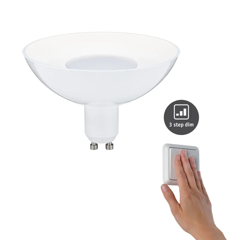 LED GU10 360lm 4,9W Blanc/Blanc 3step dim 230V