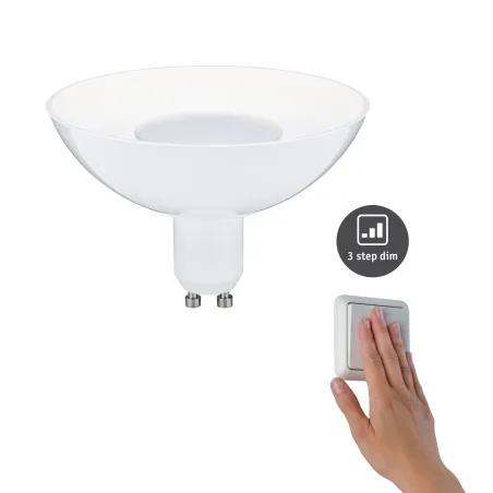 LED GU10 360lm 4,9W Blanc/Blanc 3step dim 230V