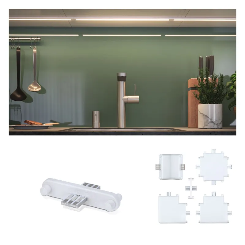 Connecteur de ligne Clever Connect 12V Blanc mat/Plastique
