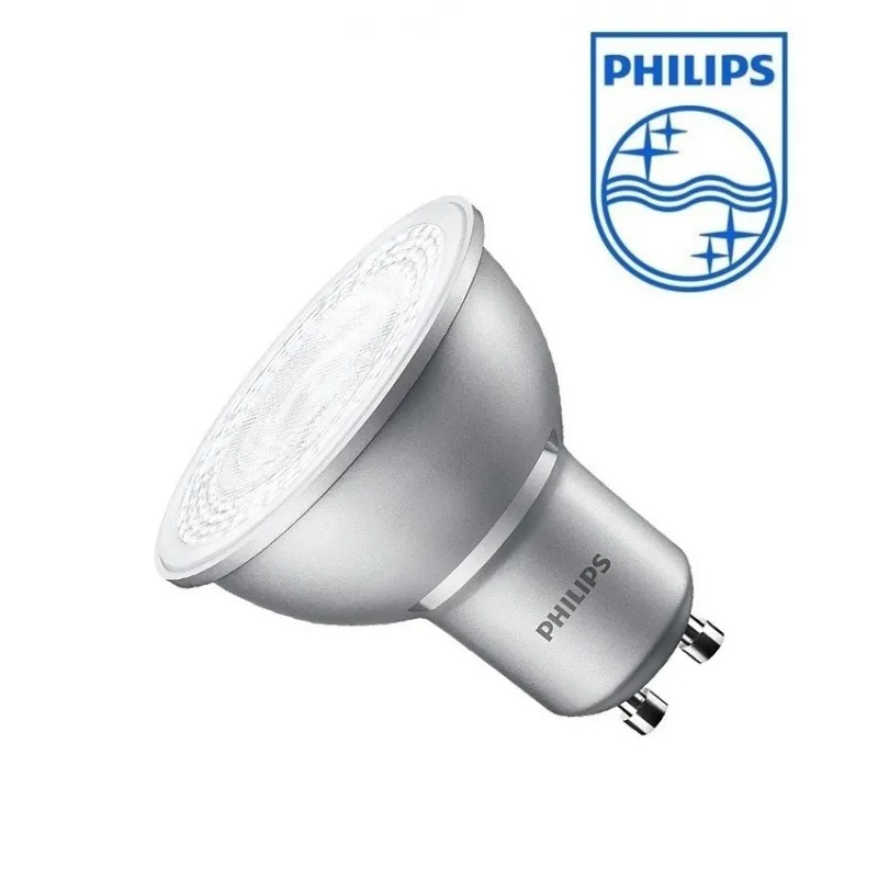 spot gu10 philips-grand angles 120° lumineux remplace 50w halogene